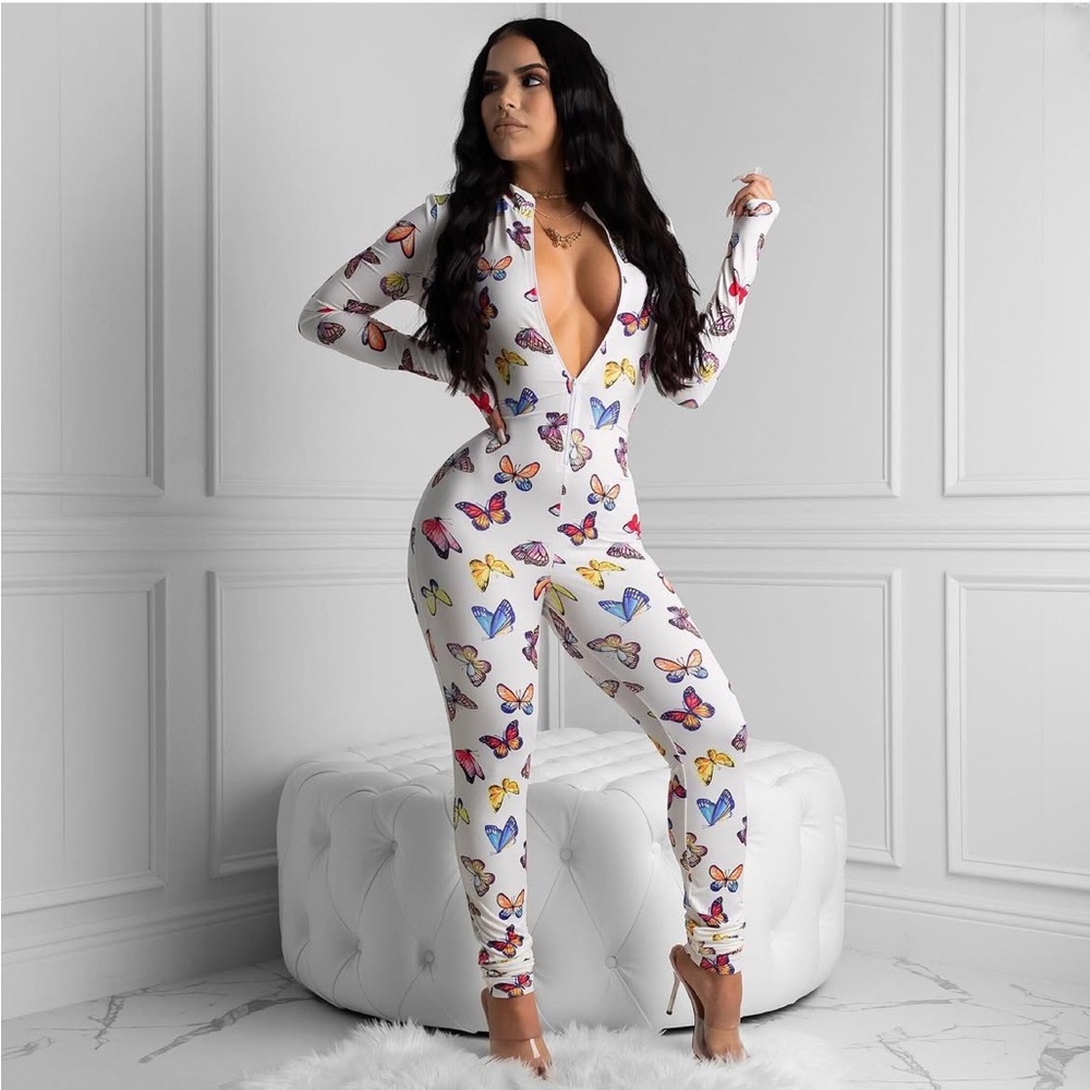 Diva Moda Boutique Butterfly Effect Printed Jumpsuit